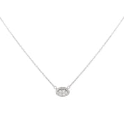 Collar oval diamantes
