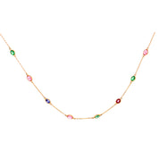 Collar Rainbow - Aguamarina Joyas