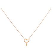 Collar Corazón y diamante en bisel