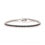 Pulsera Tennis diamantes negros - Aguamarina Joyas