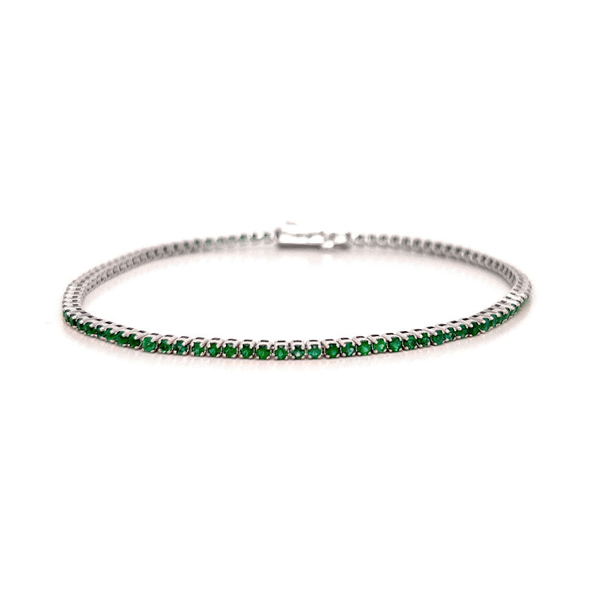 Pulsera Tennis esmeraldas - Aguamarina Joyas