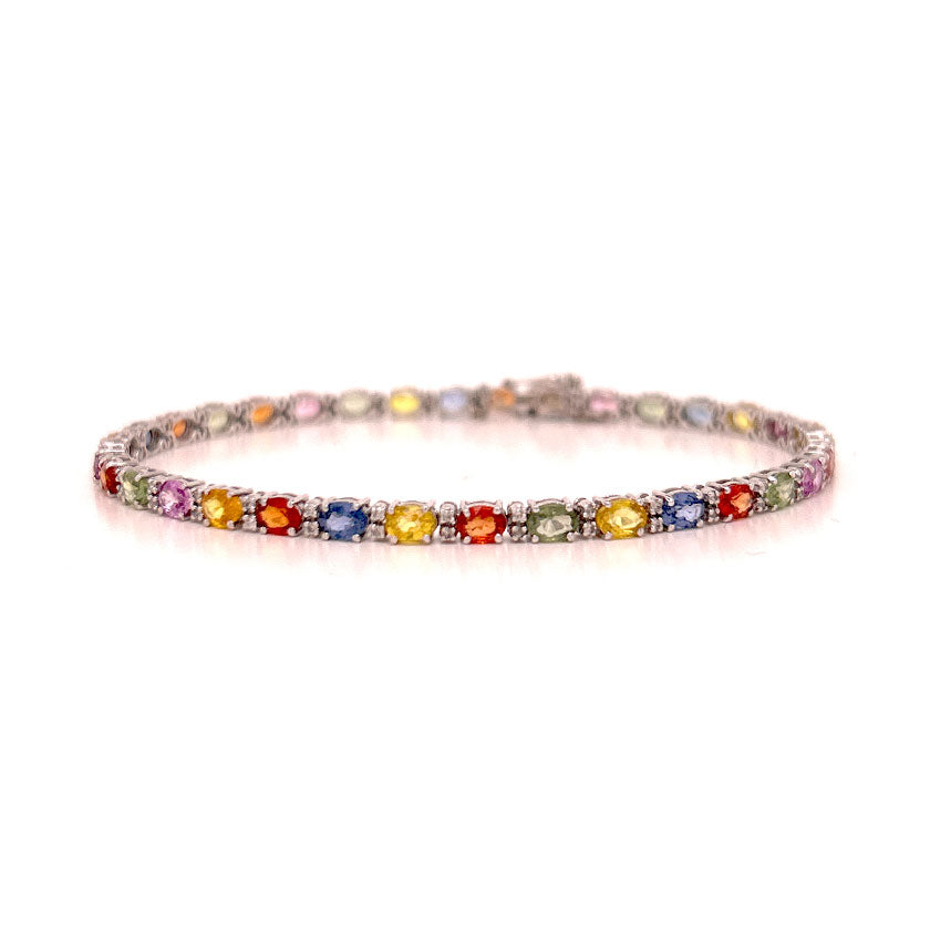 Pulsera Tennis Venecia - Aguamarina Joyas