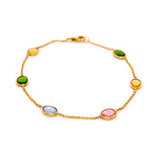 Pulsera zafiros de colores grandes