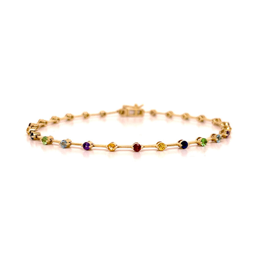 Pulsera Elena colores - Aguamarina Joyas