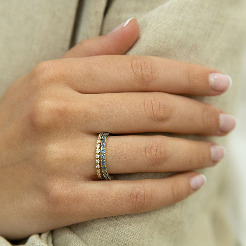 Anillo Sin fin Vera topacio azul - Aguamarina Joyas