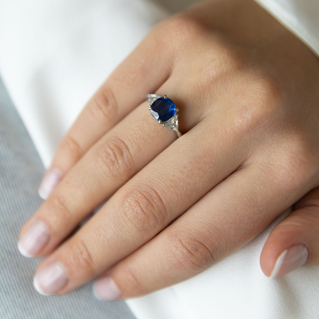 Anillo Zafiro y diamantes - Main Image