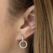 Argollas doble colgante