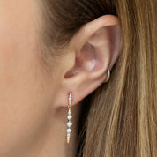Aros barrita y diamantes