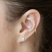 Mini aros corazón y diamantes