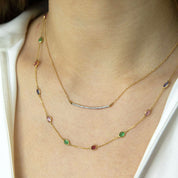 Collar Rainbow - Aguamarina Joyas