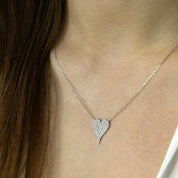 Collar Corazón diamantes - Aguamarina Joyas