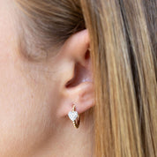 Argollas corazón diamantes