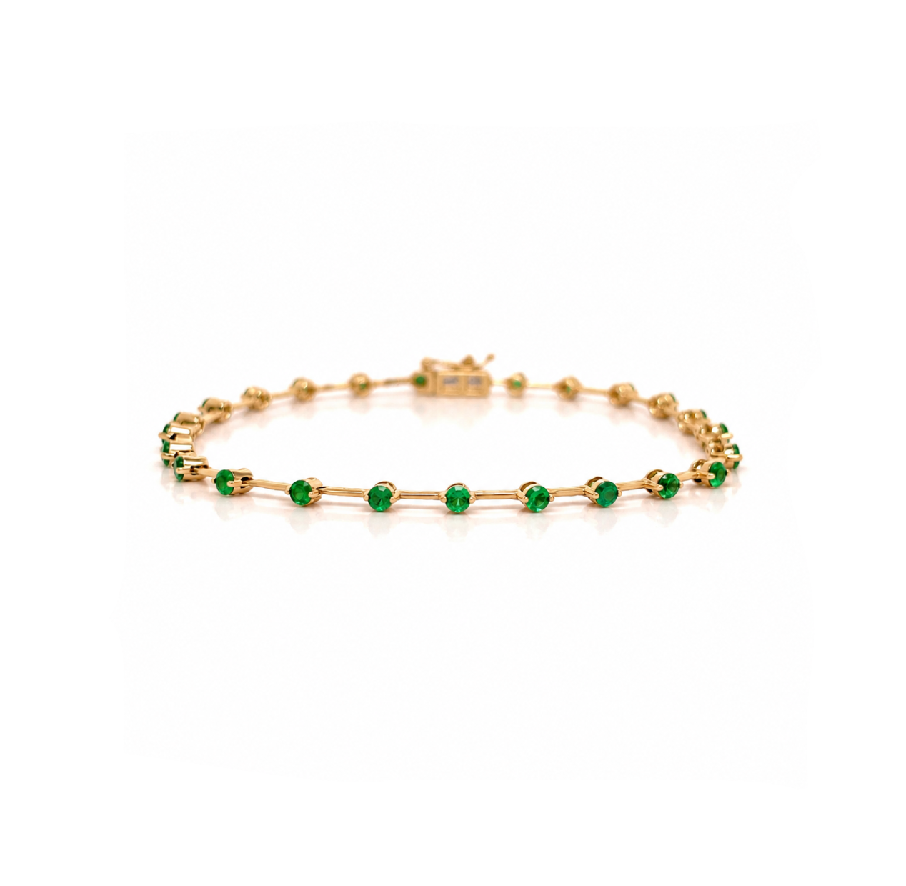 Pulsera semi rígida esmeraldas