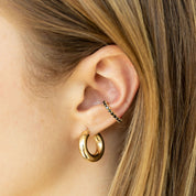 Earcuff Poga diamantes negros