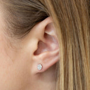 Aros ovales diamantes