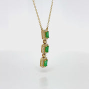 Collar trio esmeraldas