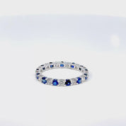 Anillo Sinfín Zafiro Azul
