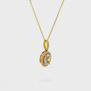 Collar Aguamarina oval