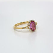 Anillo Zafiro rosado