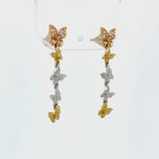 Aros colgantes mariposas