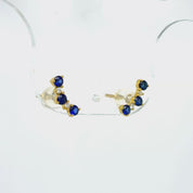 Aros trepadores mini Zafiro azul