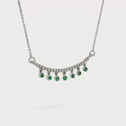 Collar barrita esmeraldas colgantes