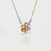 Collar flor multicolor