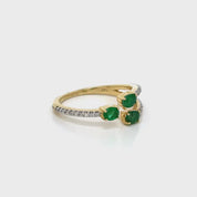 Anillo trio Esmeralda