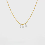 Collar diamantes colgantes