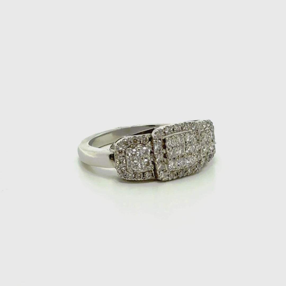 Anillo Diamantes Platino