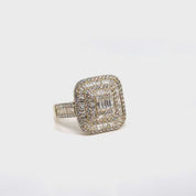 Anillo Imperiale Baguette Oro 18 Kt Diamantes