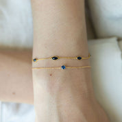 Pulsera zafiros ovalados